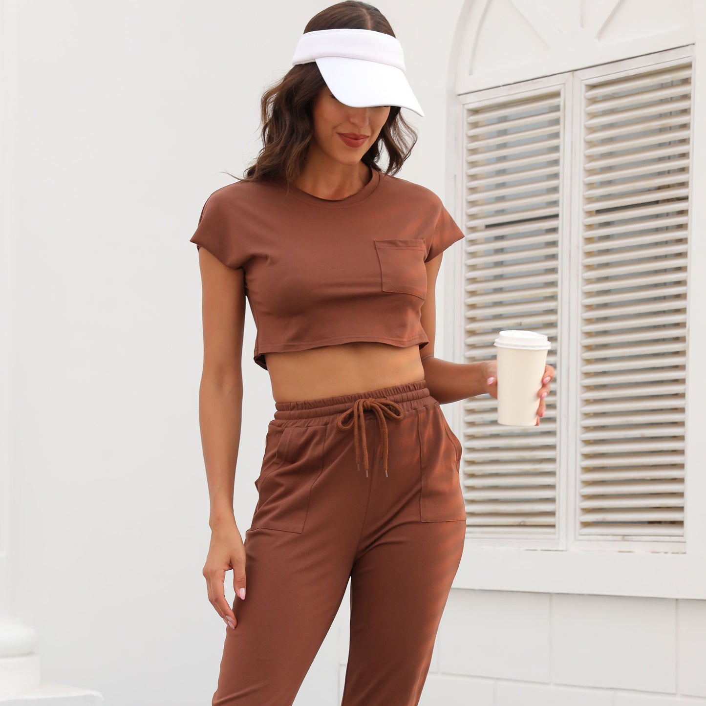 Crop-top With Joggers Set